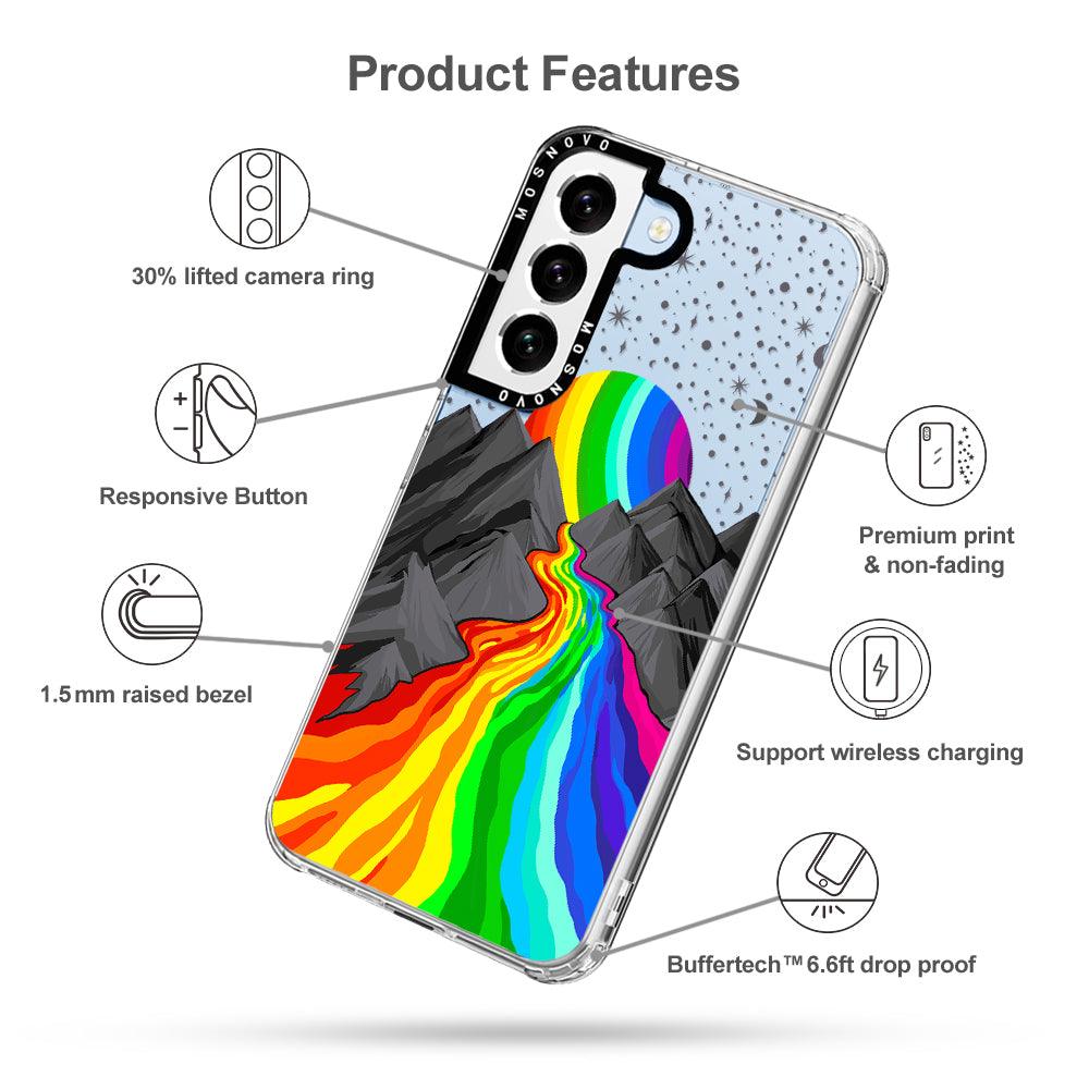 Rainbow Volcano Phone Case - Samsung Galaxy S22 Case - MOSNOVO