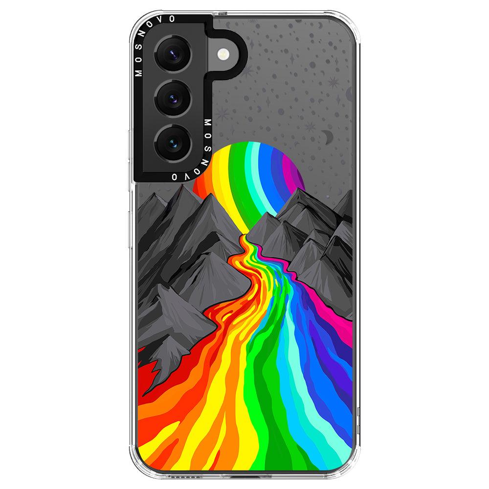 Rainbow Volcano Phone Case - Samsung Galaxy S22 Plus Case - MOSNOVO