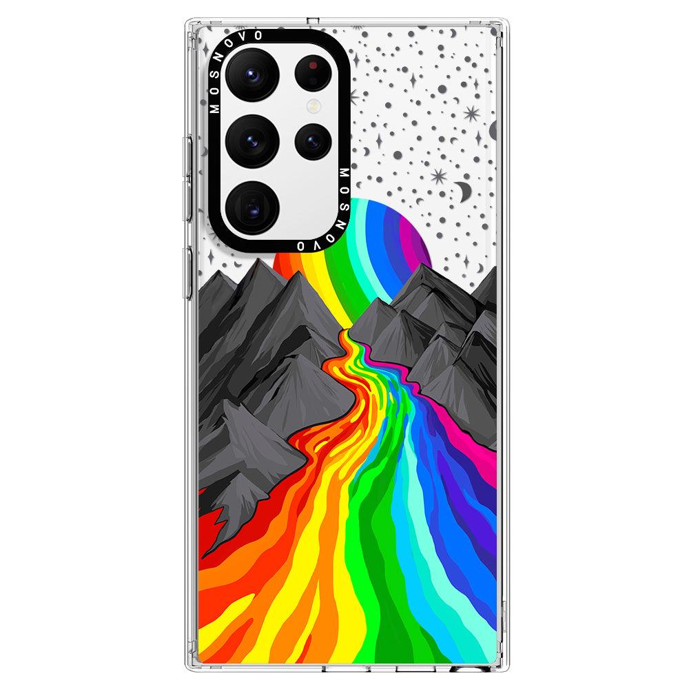 Rainbow Volcano Phone Case - Samsung Galaxy S22 Ultra Case - MOSNOVO