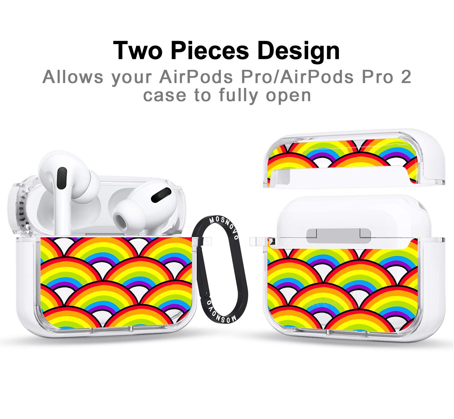 Rainbow Waves AirPods Pro 2 Case (2nd Generation) - MOSNOVO