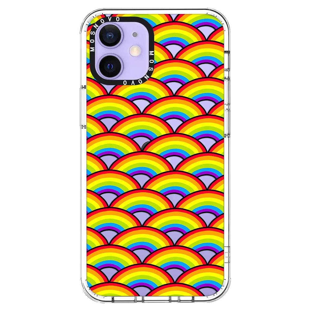 Rainbow Waves Phone Case - iPhone 12 Case - MOSNOVO