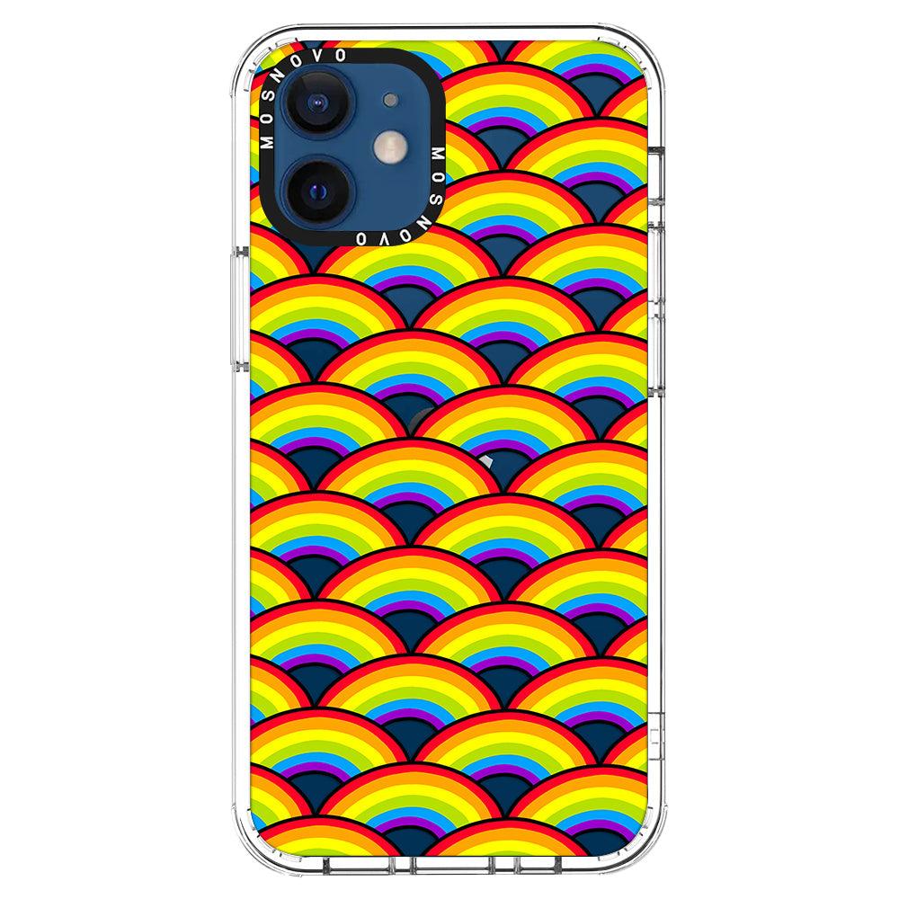 Rainbow Waves Phone Case - iPhone 12 Case - MOSNOVO