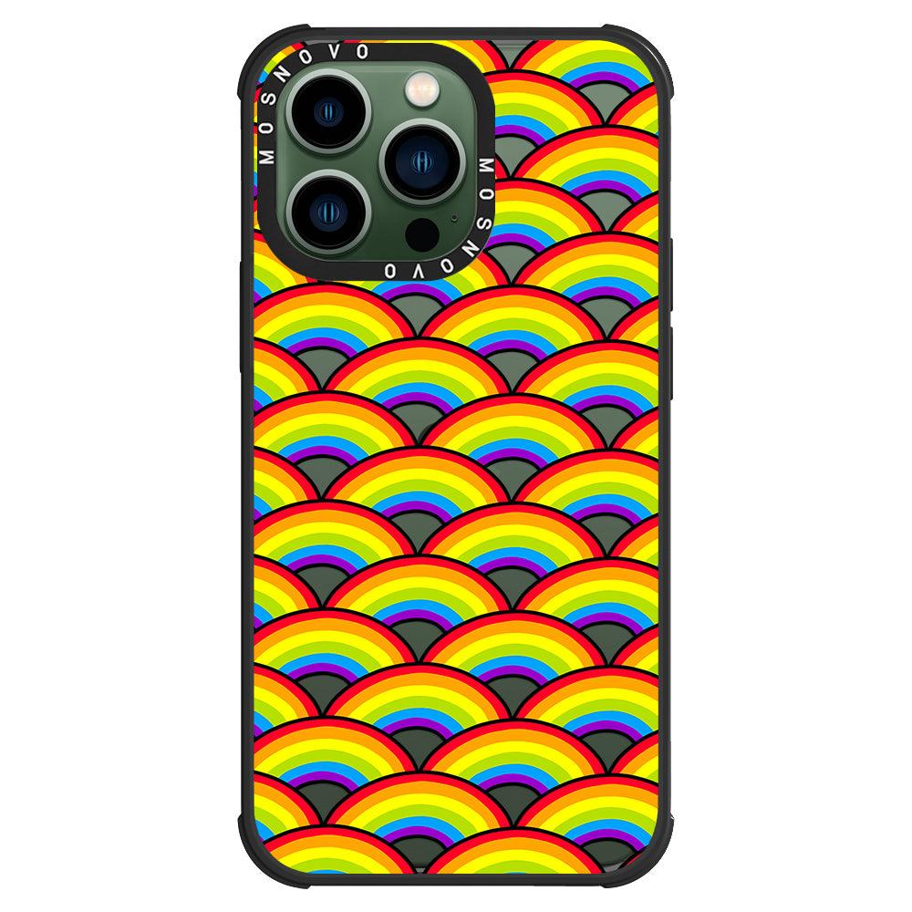 Rainbow Waves Phone Case - iPhone 13 Pro Case - MOSNOVO