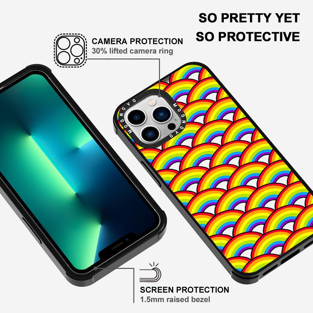 Rainbow Waves Phone Case - iPhone 13 Pro Max Case - MOSNOVO