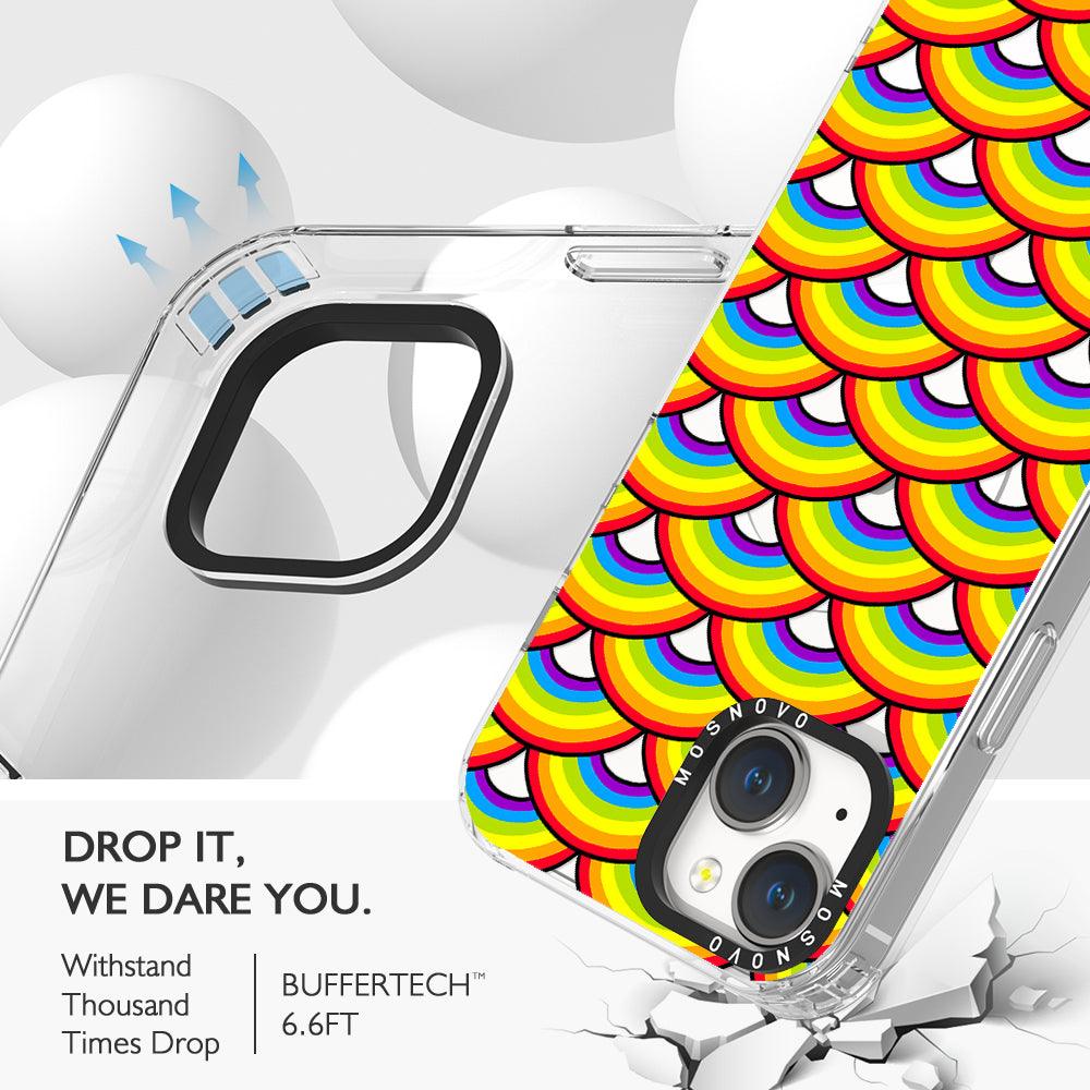 Rainbow Waves Phone Case - iPhone 14 Case - MOSNOVO