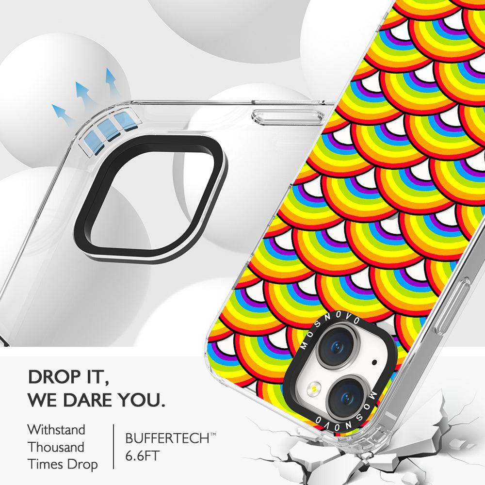 Rainbow Waves Phone Case - iPhone 14 Case - MOSNOVO