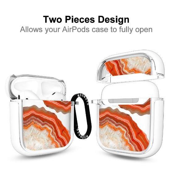 Red Agate AirPods 1/2 Case - MOSNOVO