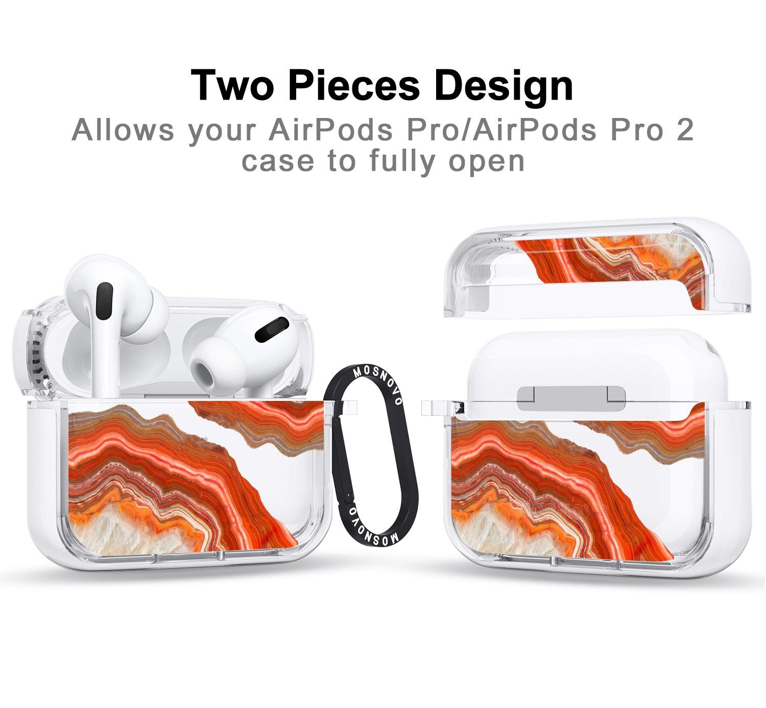 Red Agate AirPods Pro 2 Case (2nd Generation) - MOSNOVO