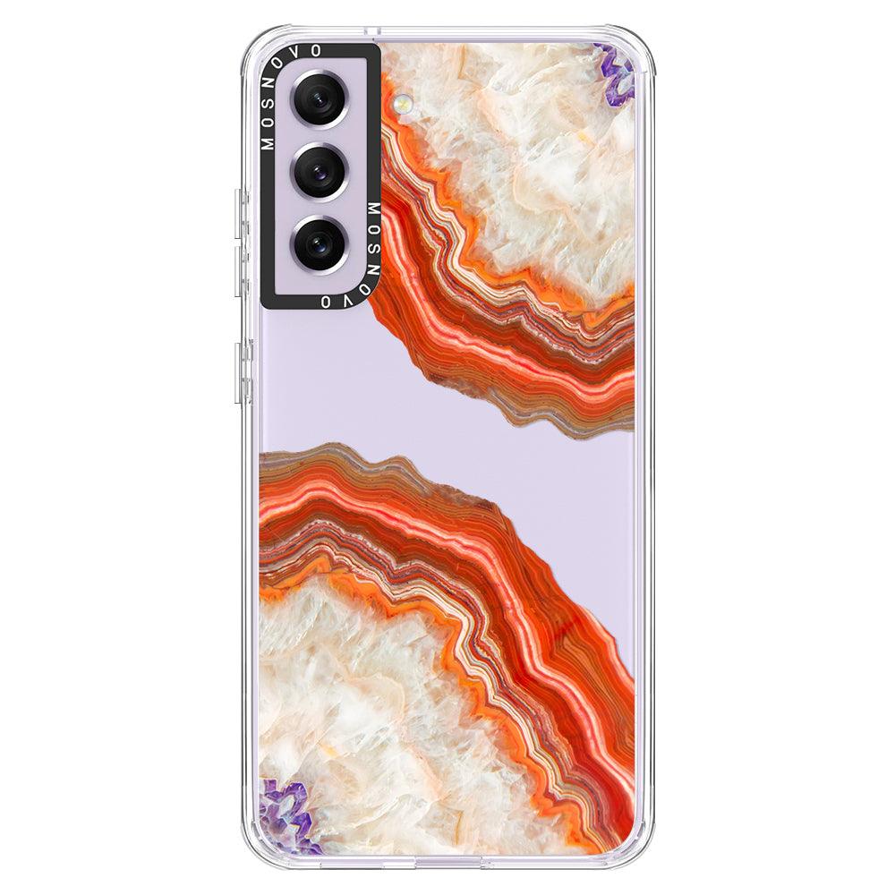 Red Agate Phone Case - Samsung Galaxy S21 FE Case - MOSNOVO