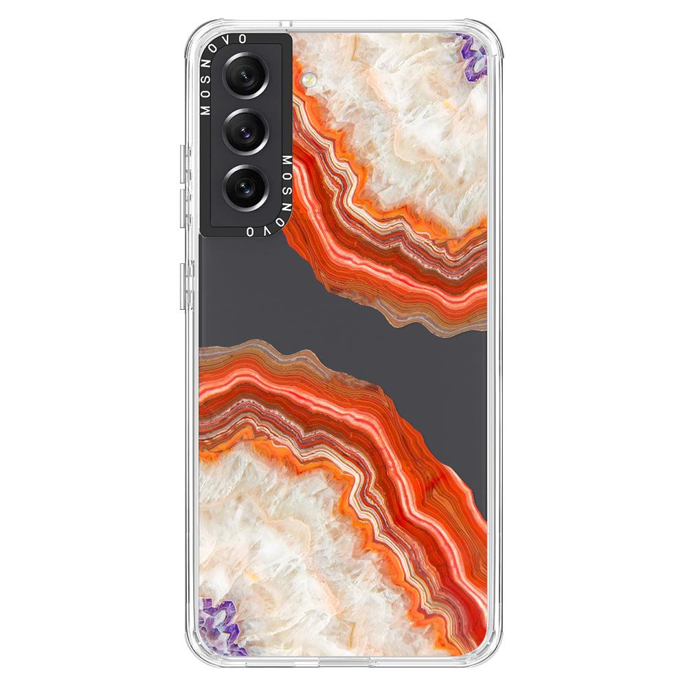 Red Agate Phone Case - Samsung Galaxy S21 FE Case - MOSNOVO