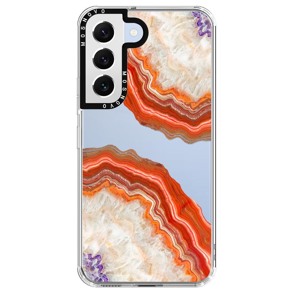 Red Agate Phone Case - Samsung Galaxy S22 Plus Case - MOSNOVO