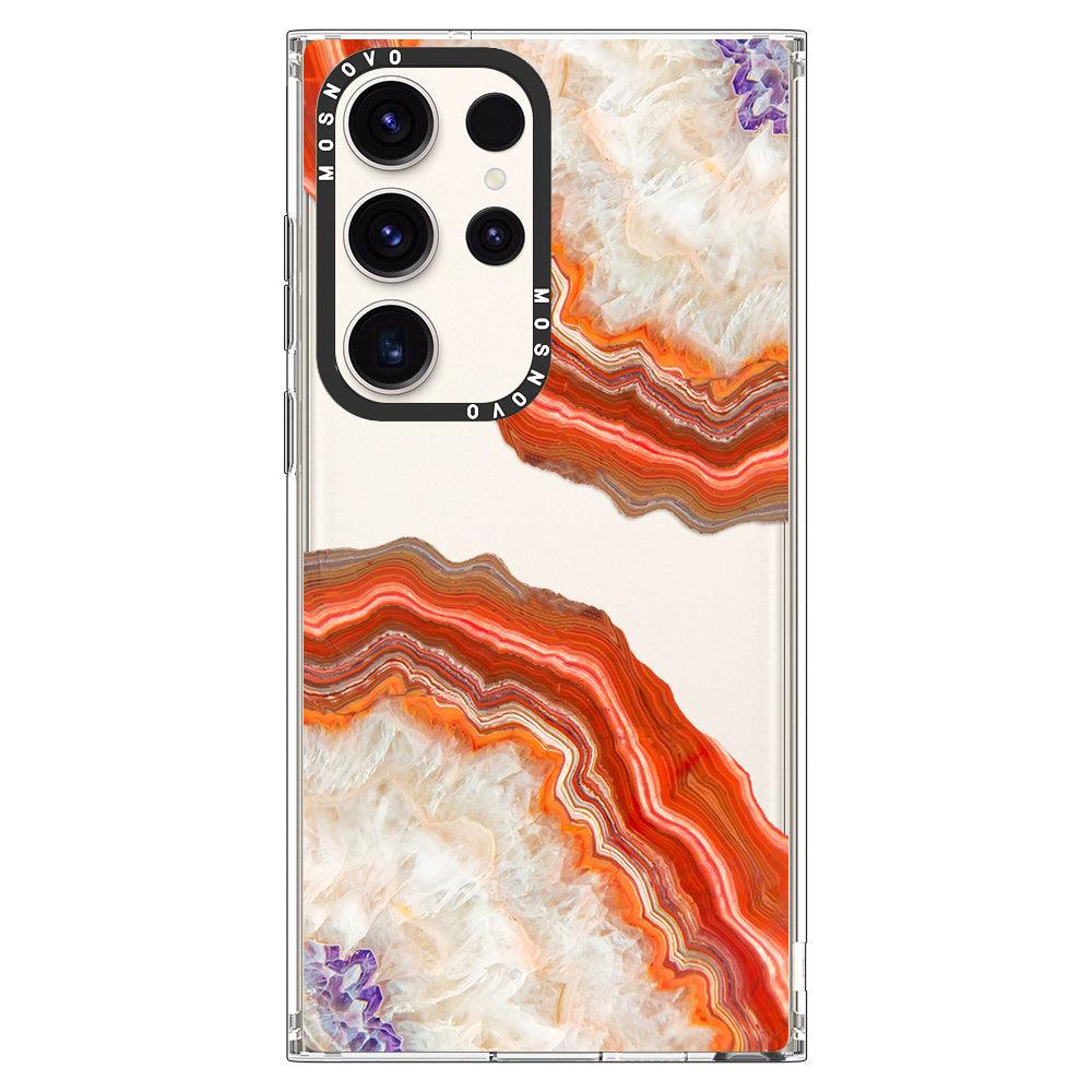Red Agate Phone Case - Samsung Galaxy S23 Ultra Case - MOSNOVO