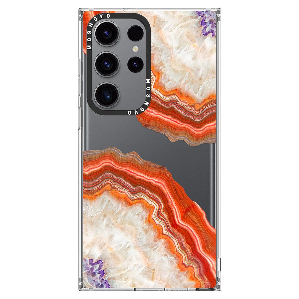 Red Agate Phone Case - Samsung Galaxy S23 Ultra Case - MOSNOVO