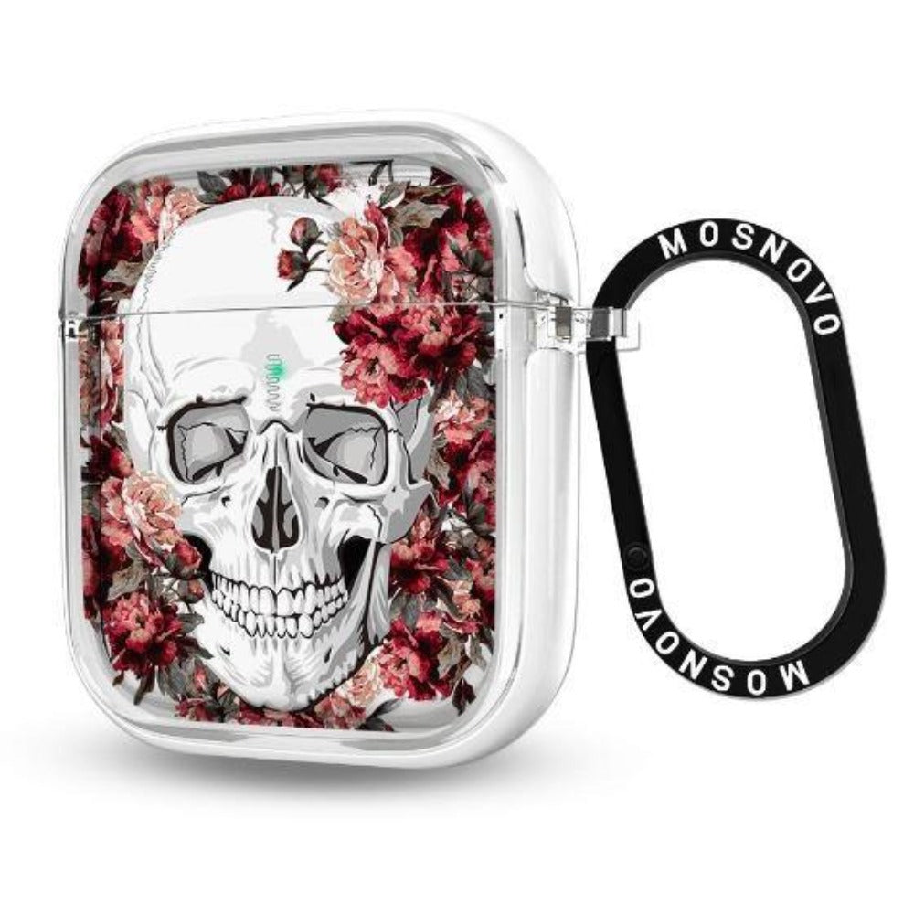 Cool Floral Skull AirPods 1/2 Case - MOSNOVO