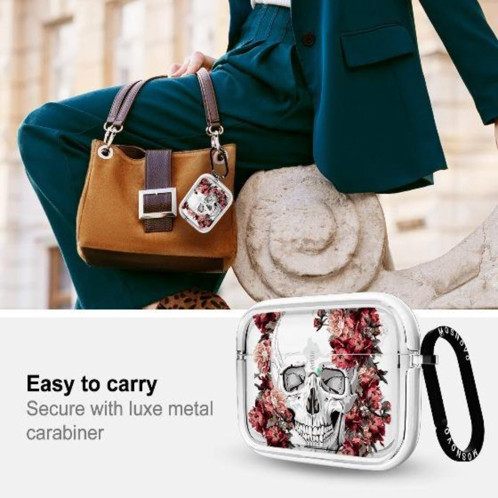 Cool Floral Skull AirPods Pro Case - MOSNOVO