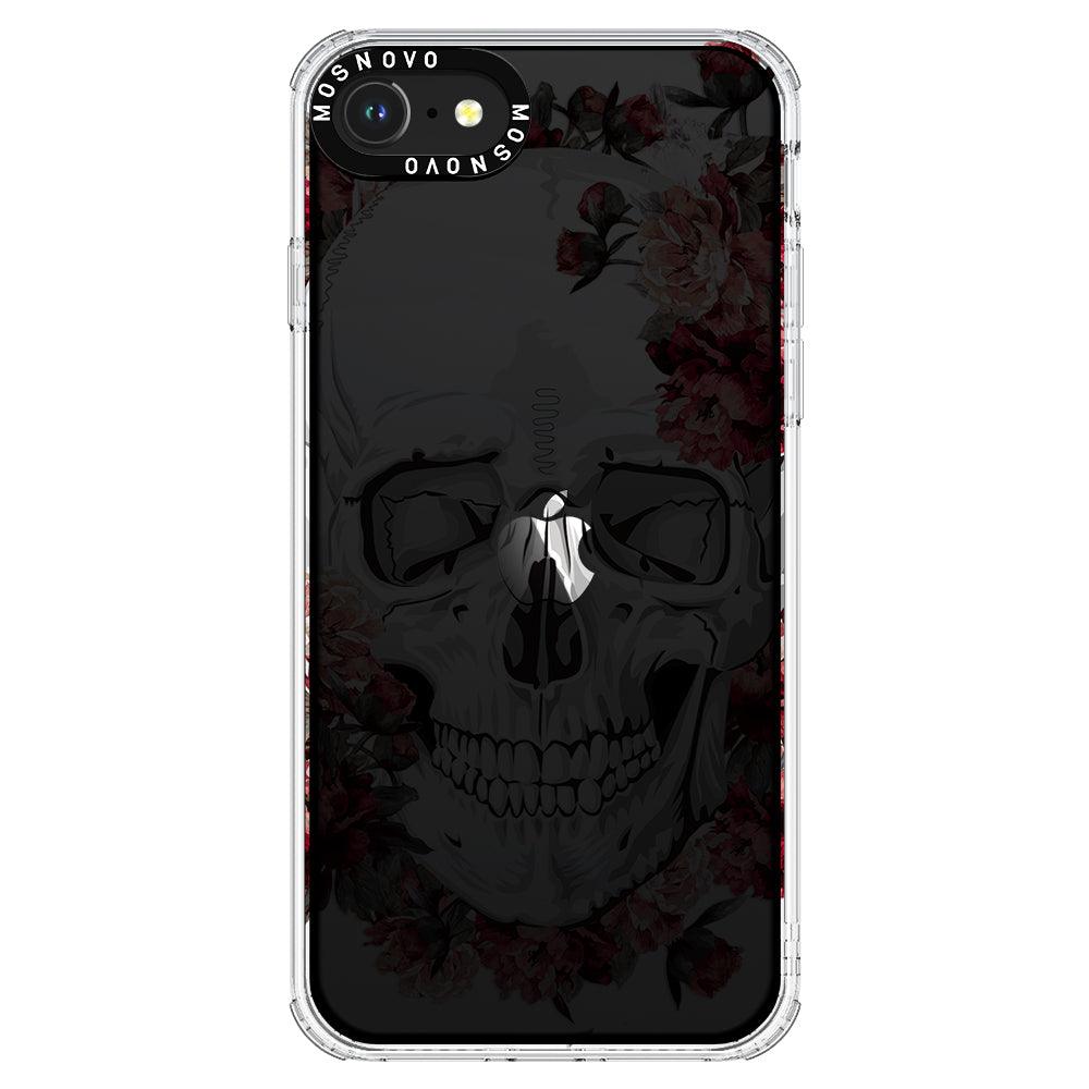 Red Flower Skull Phone Case - iPhone 7 Case - MOSNOVO