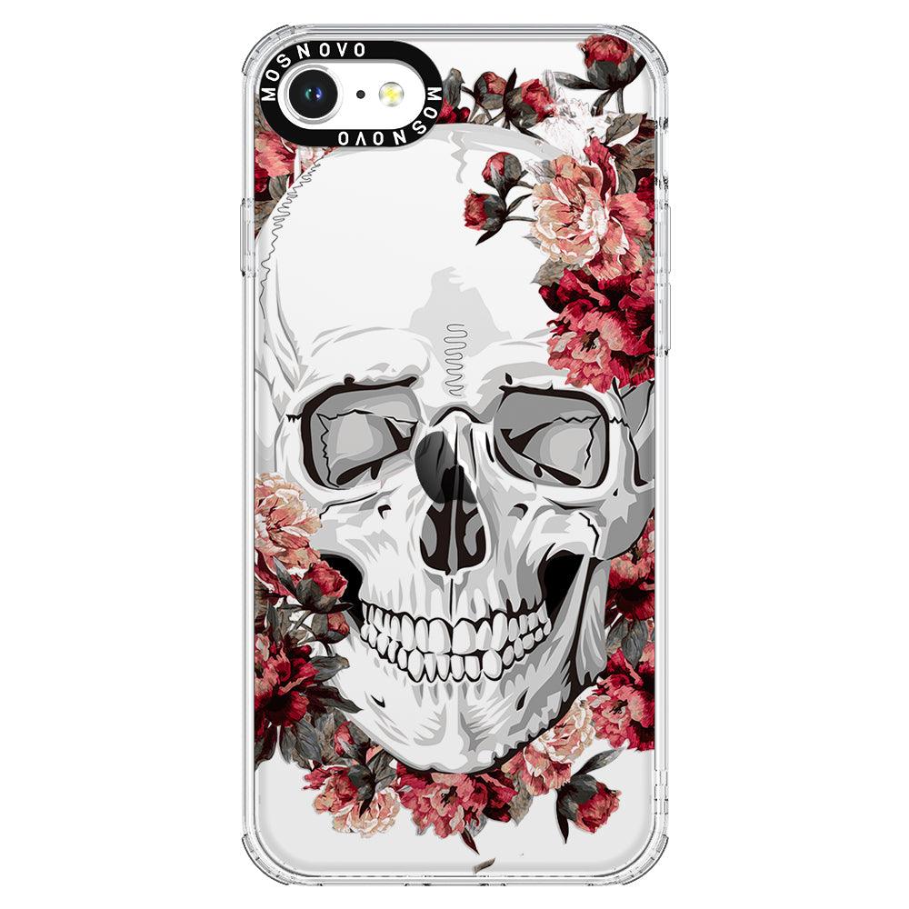 Red Flower Skull Phone Case - iPhone SE 2022 Case - MOSNOVO
