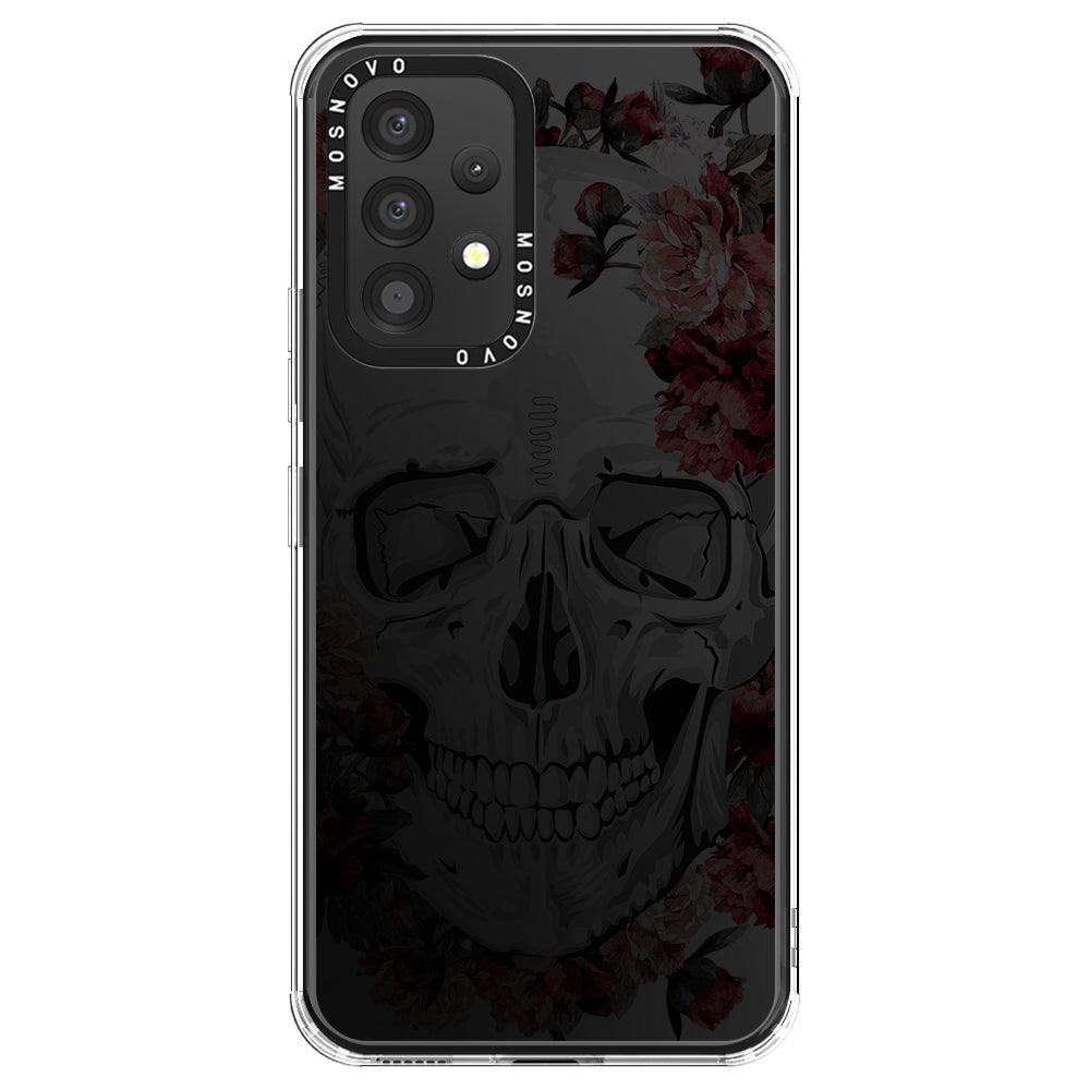 Red Flower Skull Phone Case - Samsung Galaxy A53 Case - MOSNOVO