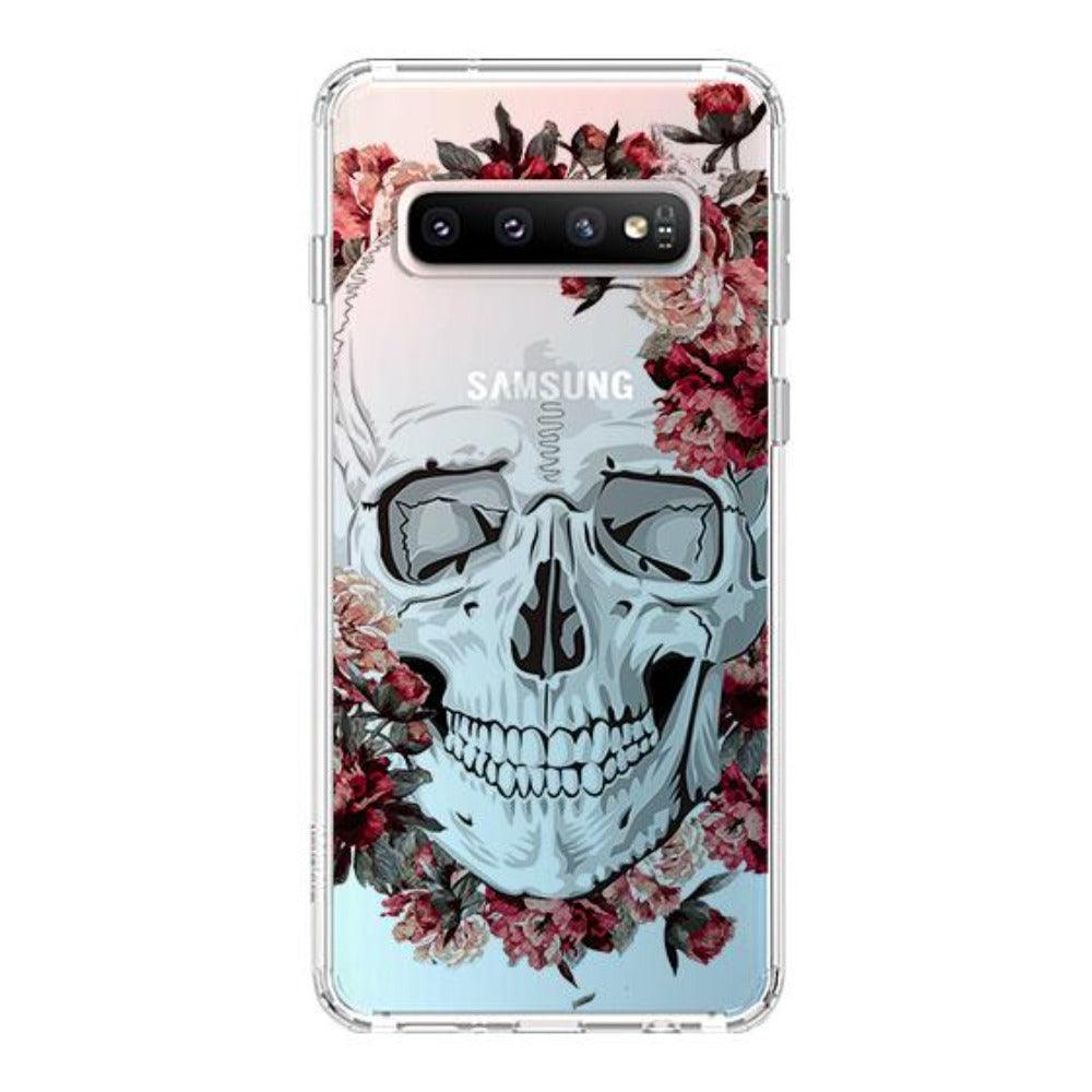 Cool Floral Skull Phone Case - Samsung Galaxy S10 Case - MOSNOVO