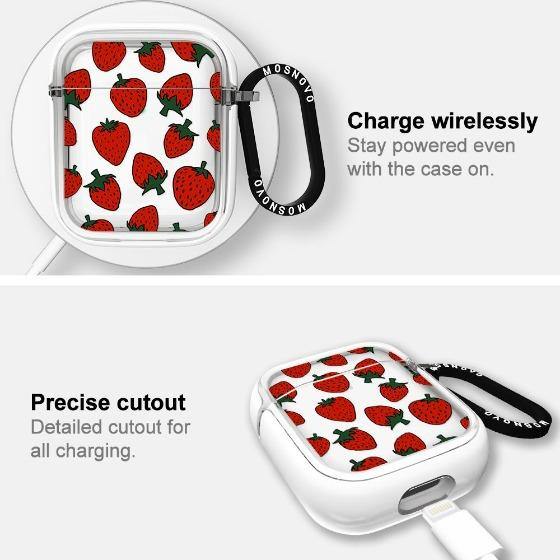 Red Strawberry AirPods 1/2 Case - MOSNOVO