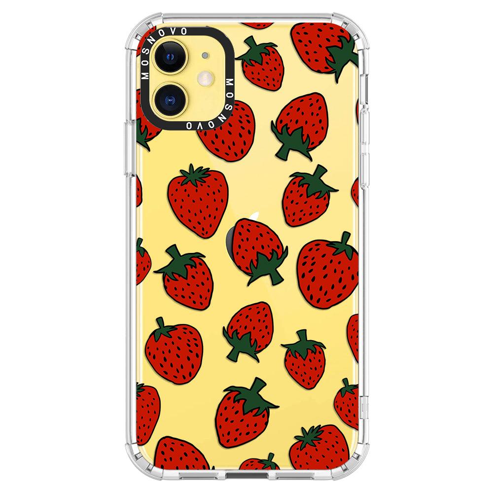 Red Strawberry Phone Case - iPhone 11 Case - MOSNOVO