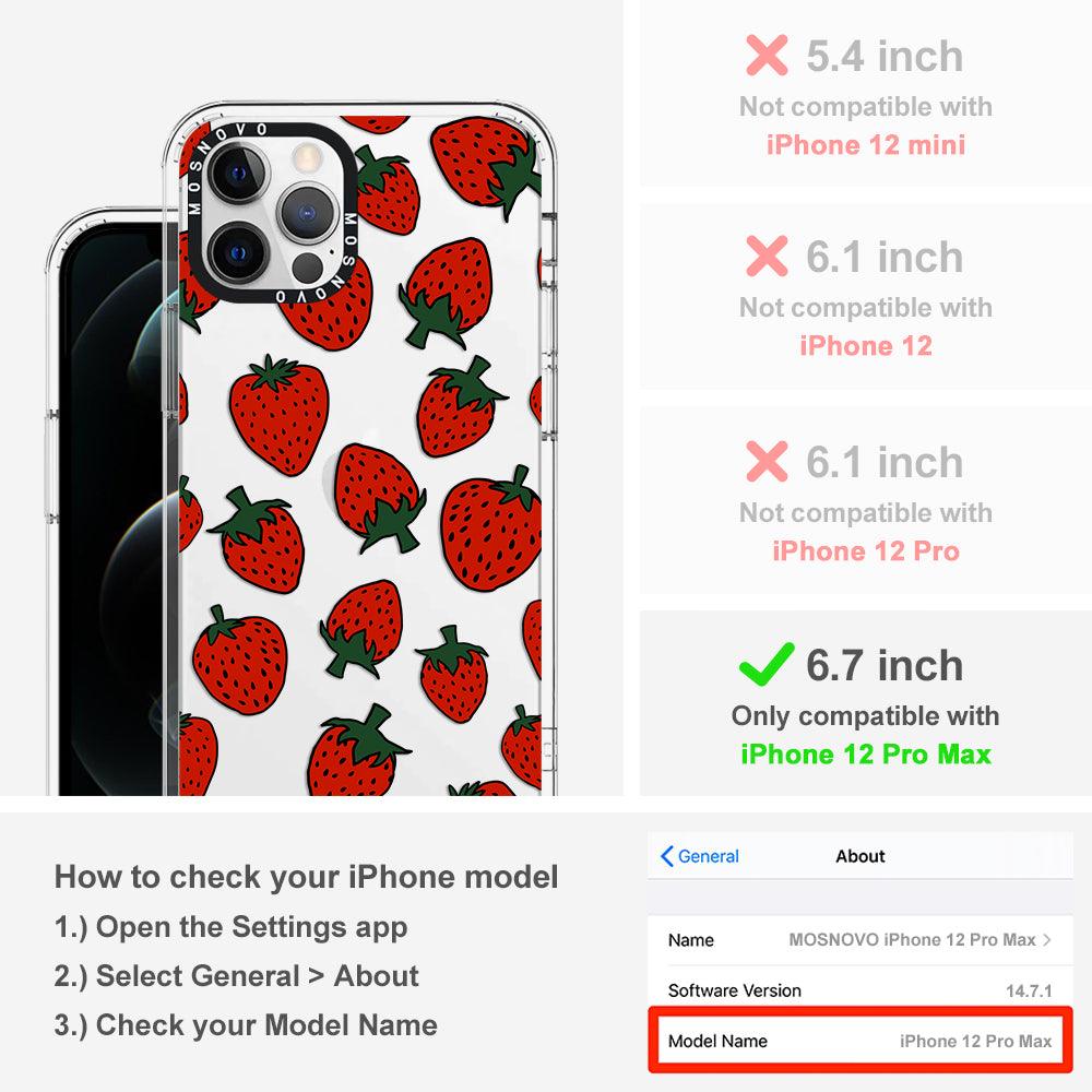 Red Strawberry Phone Case - iPhone 12 Pro Max Case - MOSNOVO