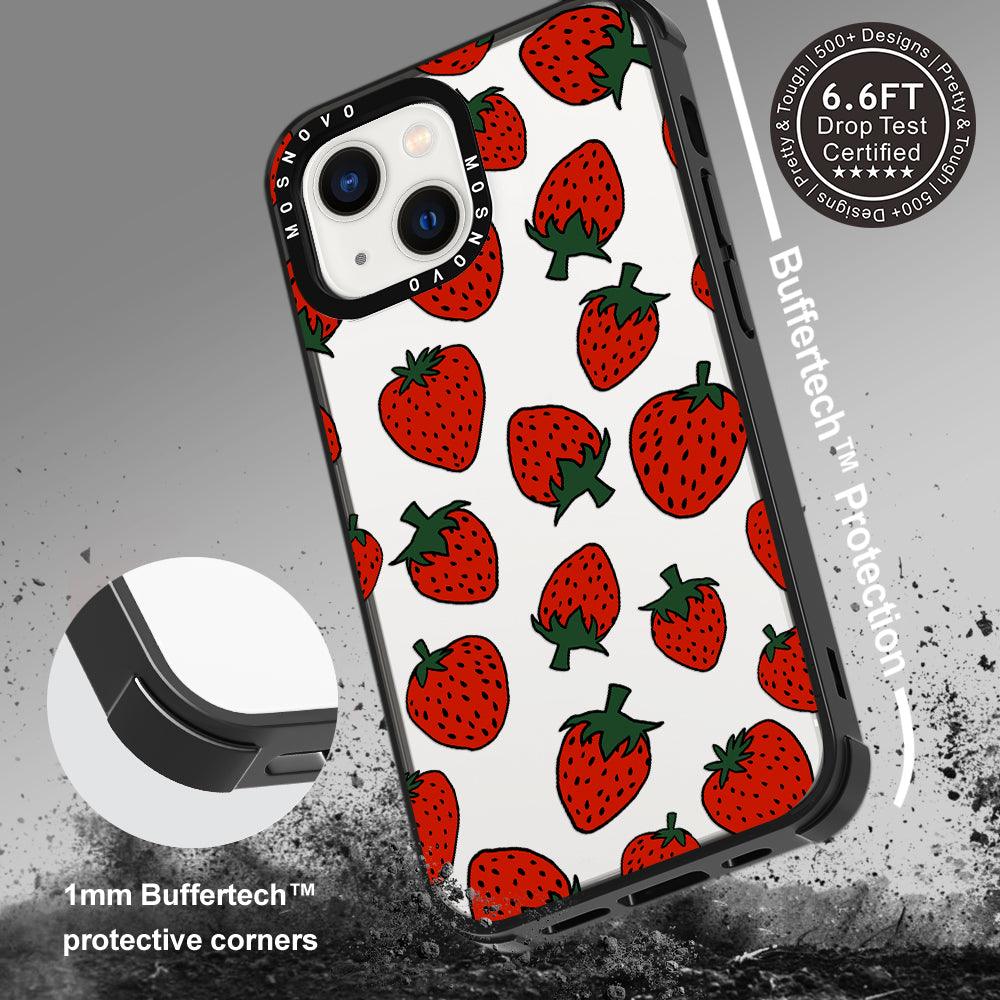 Red Strawberry Phone Case - iPhone 13 Case - MOSNOVO