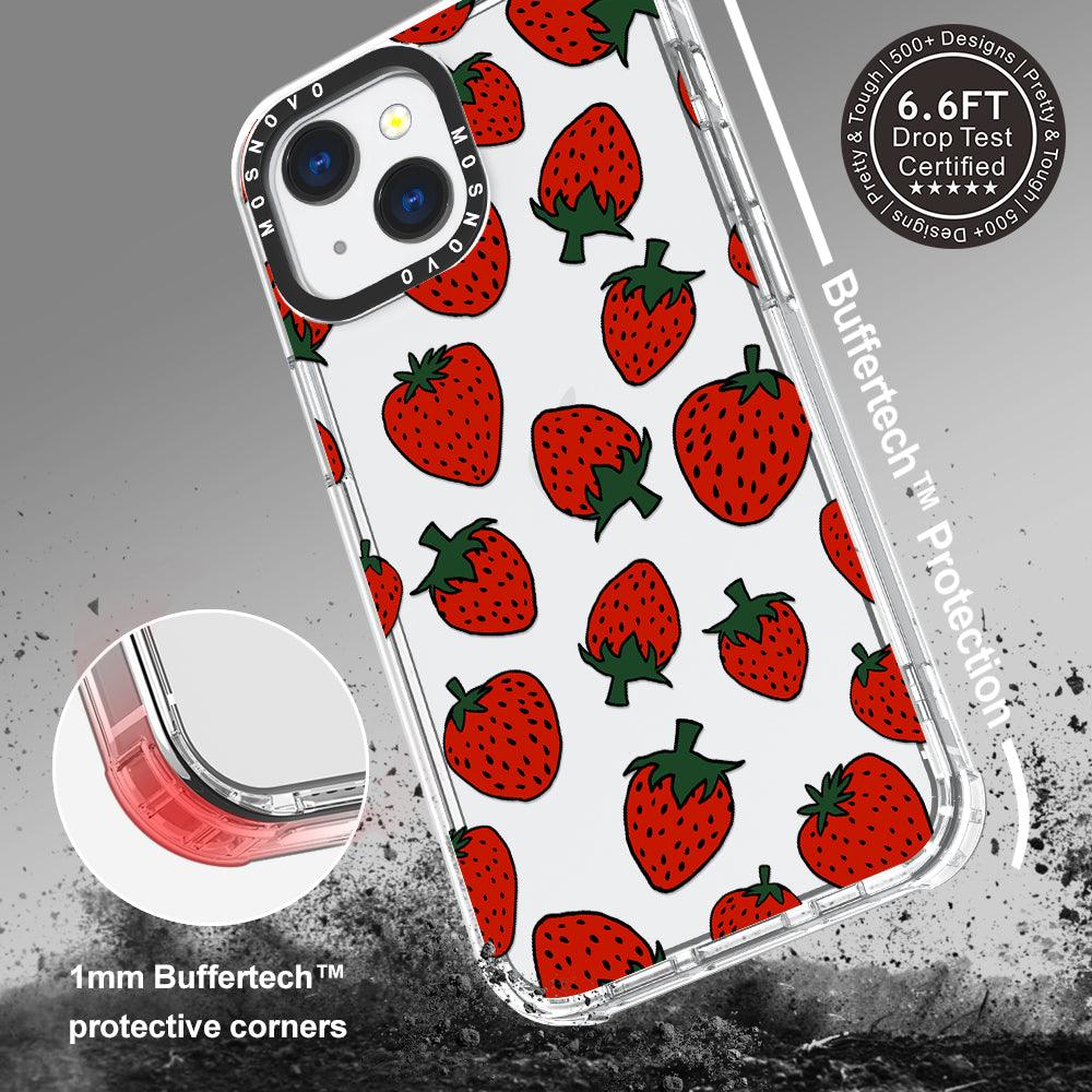 Red Strawberry Phone Case - iPhone 13 Case - MOSNOVO