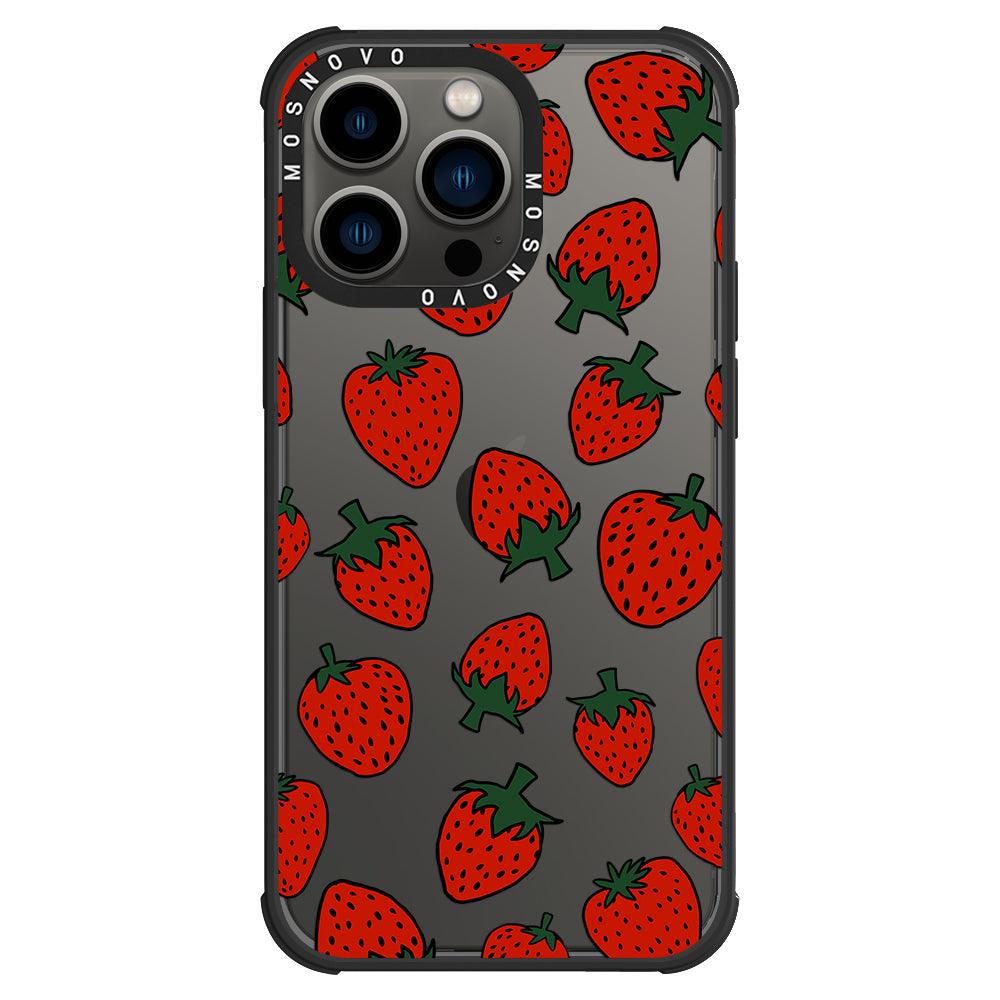 Red Strawberry Phone Case - iPhone 13 Pro Case - MOSNOVO