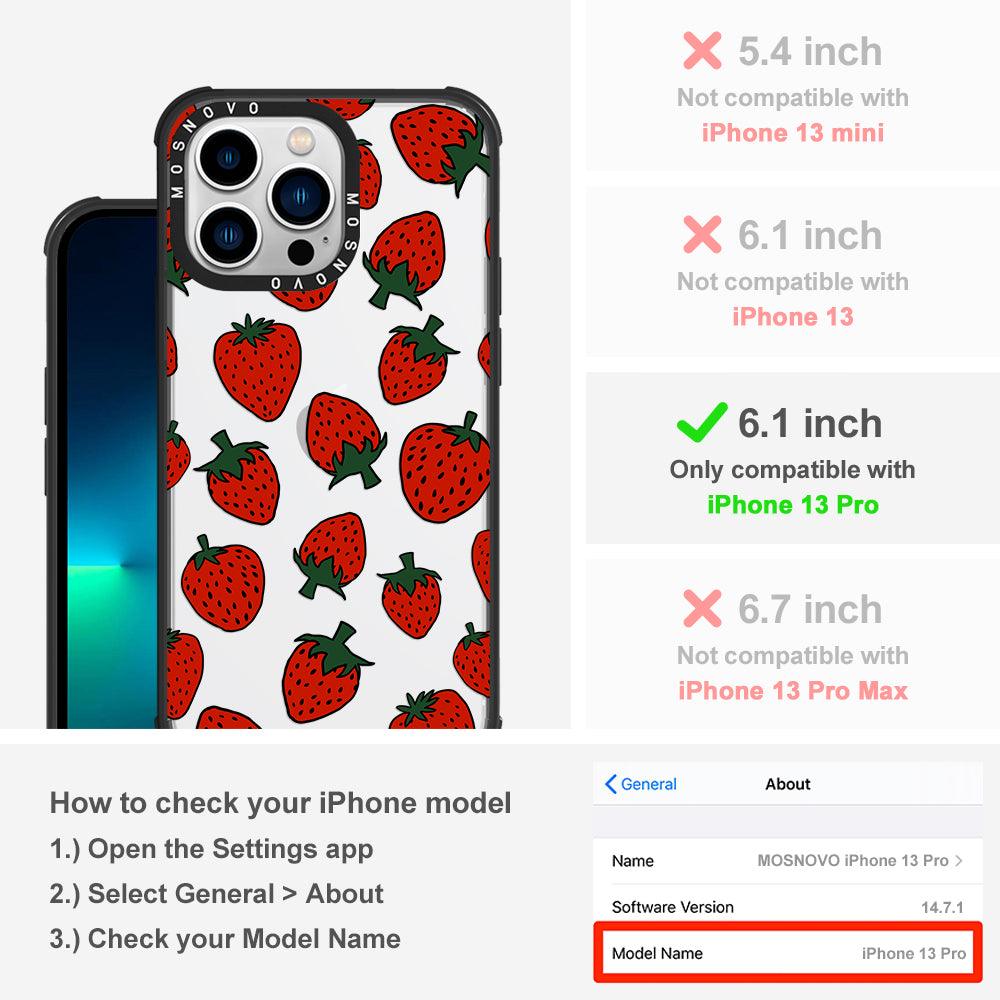Red Strawberry Phone Case - iPhone 13 Pro Case - MOSNOVO