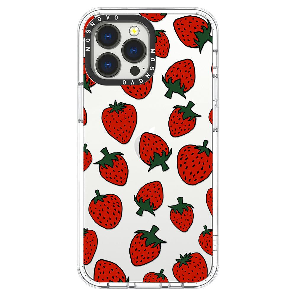 Red Strawberry Phone Case - iPhone 13 Pro Max Case - MOSNOVO