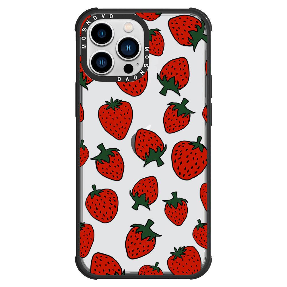 Red Strawberry Phone Case - iPhone 13 Pro Max Case - MOSNOVO