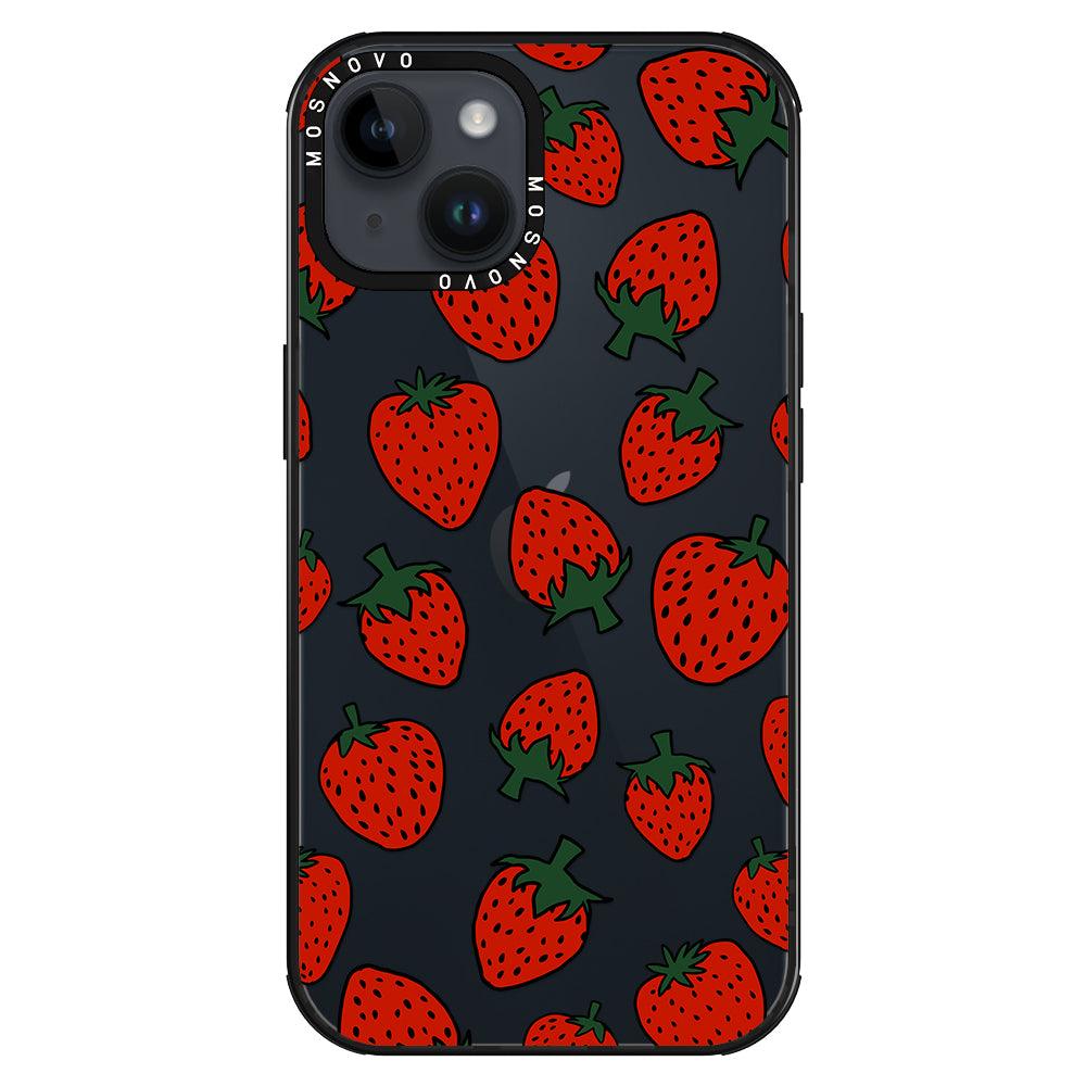 Red Strawberry Phone Case - iPhone 14 Plus Case - MOSNOVO