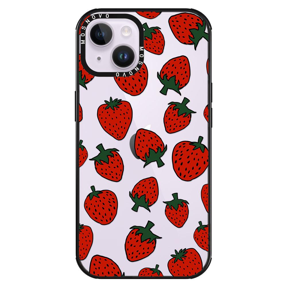 Red Strawberry Phone Case - iPhone 14 Plus Case - MOSNOVO
