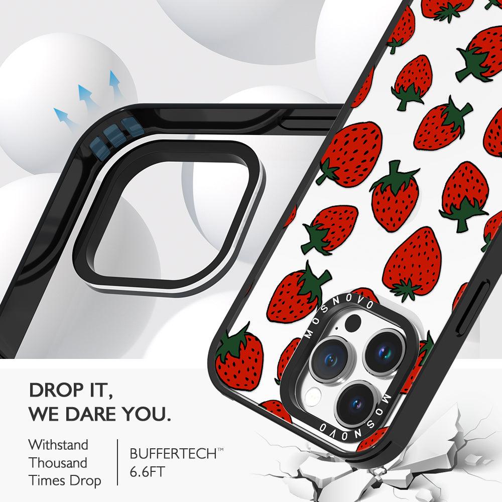 Red Strawberry Phone Case - iPhone 14 Pro Max Case - MOSNOVO