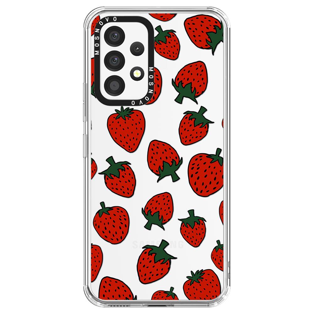 Red Strawberry Phone Case - Samsung Galaxy A53 Case - MOSNOVO