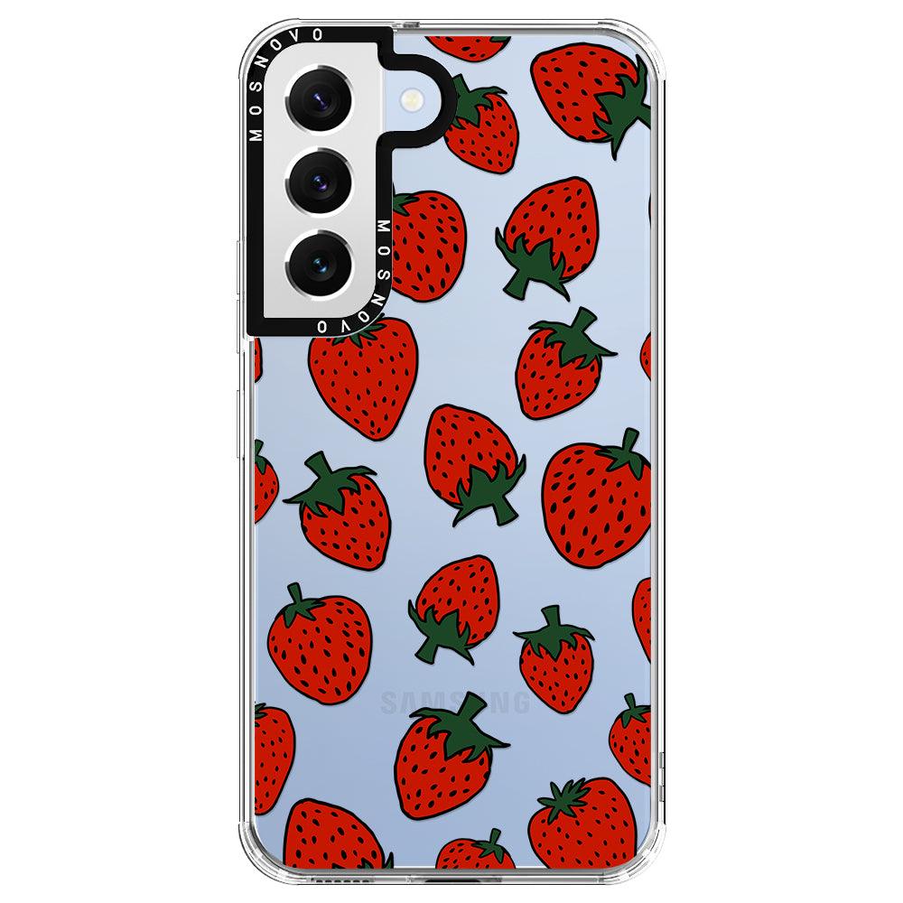 Red Strawberry Phone Case - Samsung Galaxy S22 Case - MOSNOVO