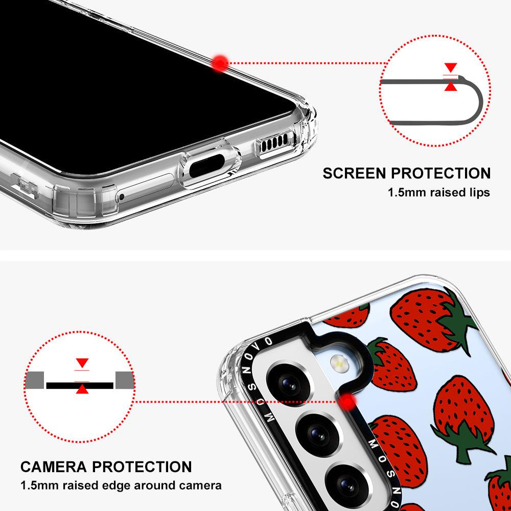 Red Strawberry Phone Case - Samsung Galaxy S22 Case - MOSNOVO
