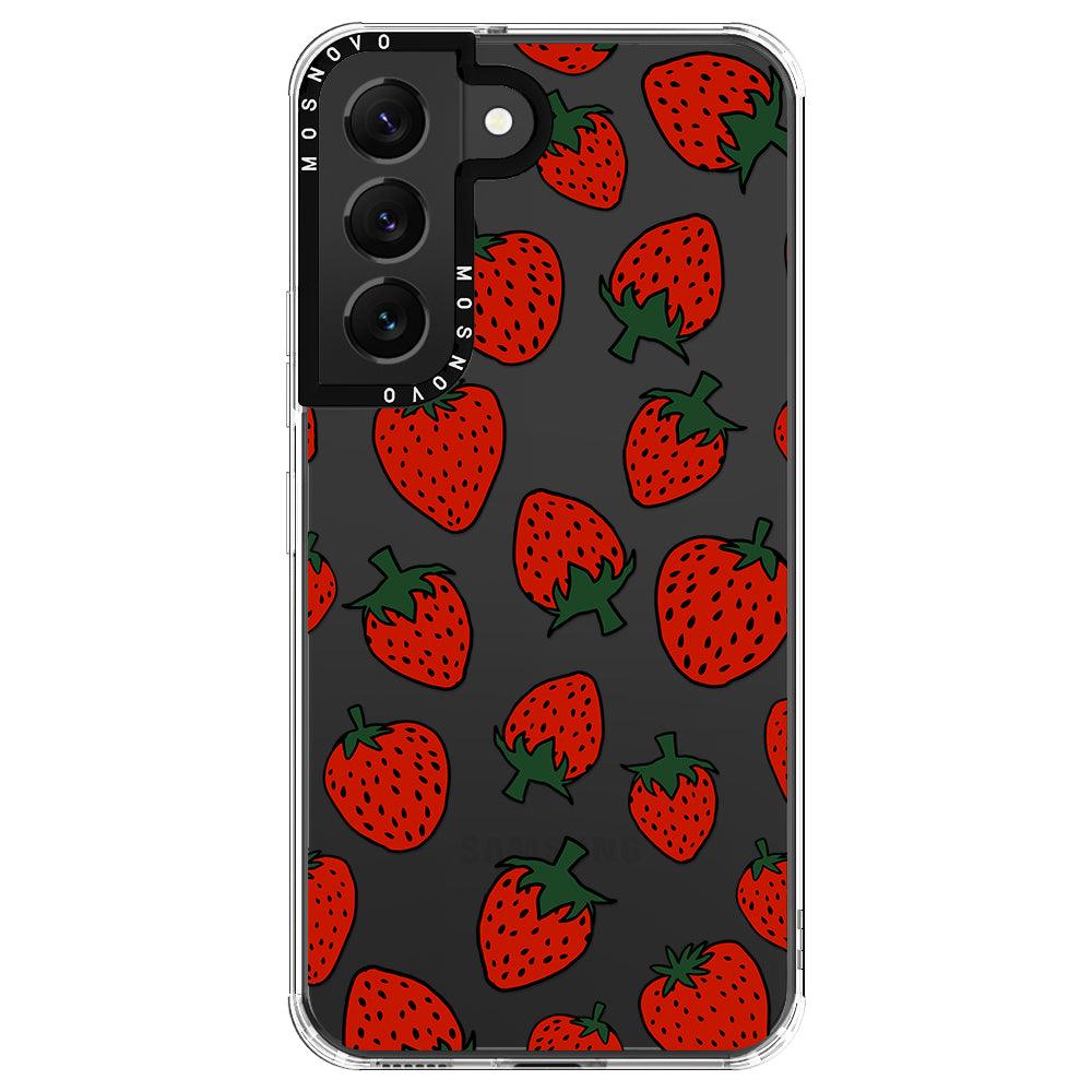 Red Strawberry Phone Case - Samsung Galaxy S22 Plus Case - MOSNOVO