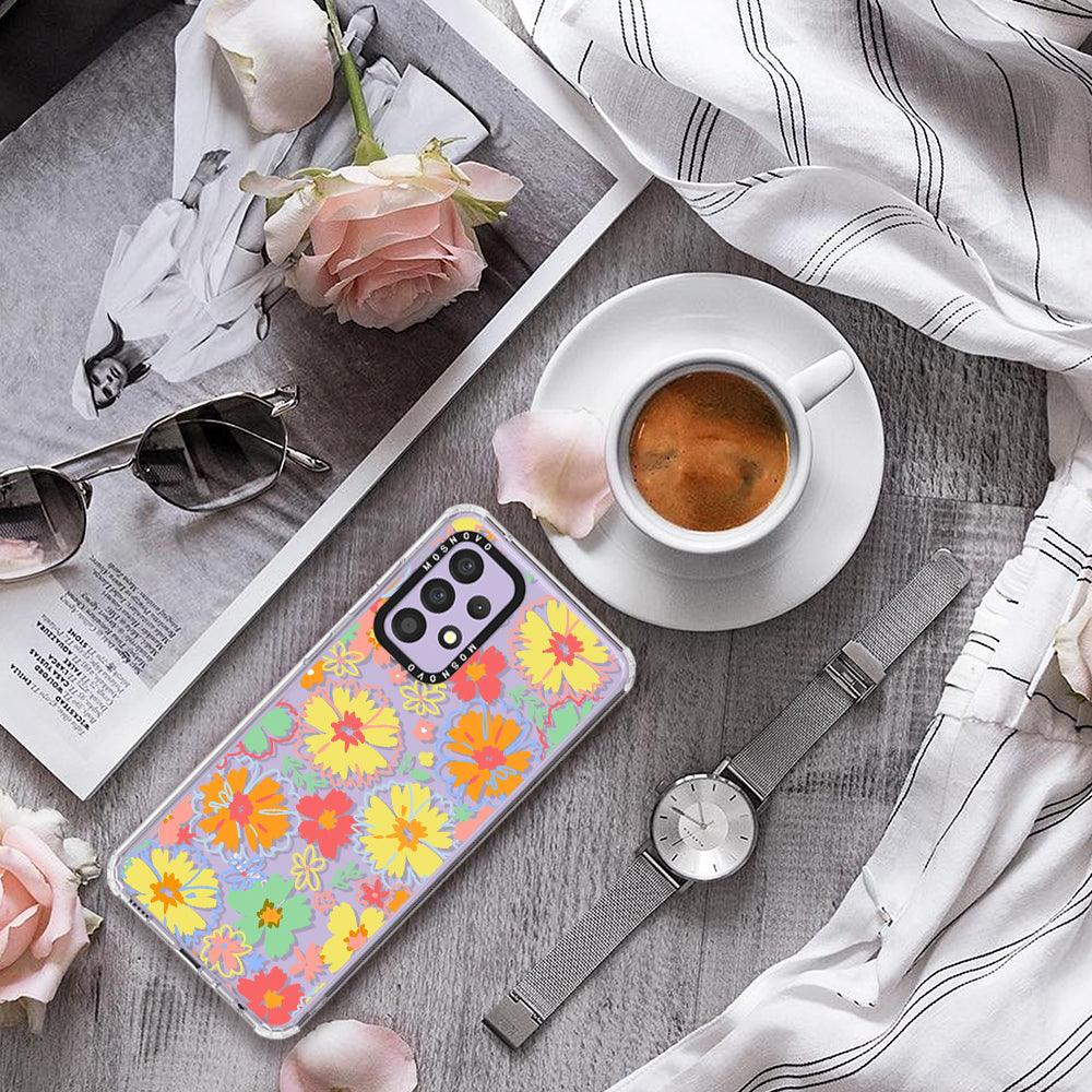 Retro Boho Hippie Flowers Phone Case - Samsung Galaxy A52 & A52s Case - MOSNOVO