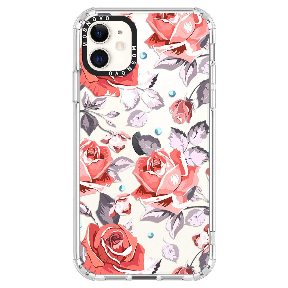 Retro Flower Roses Phone Case - iPhone 11 Case - MOSNOVO