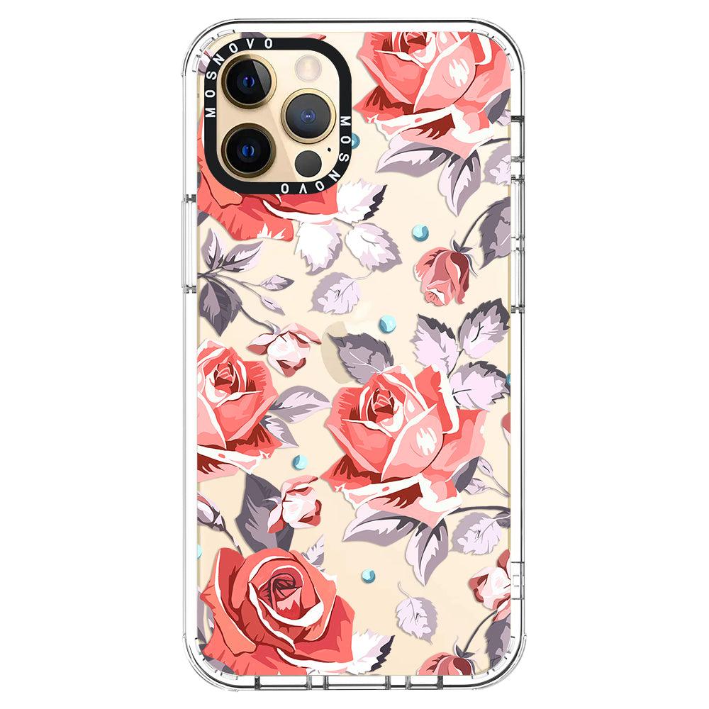 Retro Flower Roses Phone Case - iPhone 12 Pro Max Case - MOSNOVO