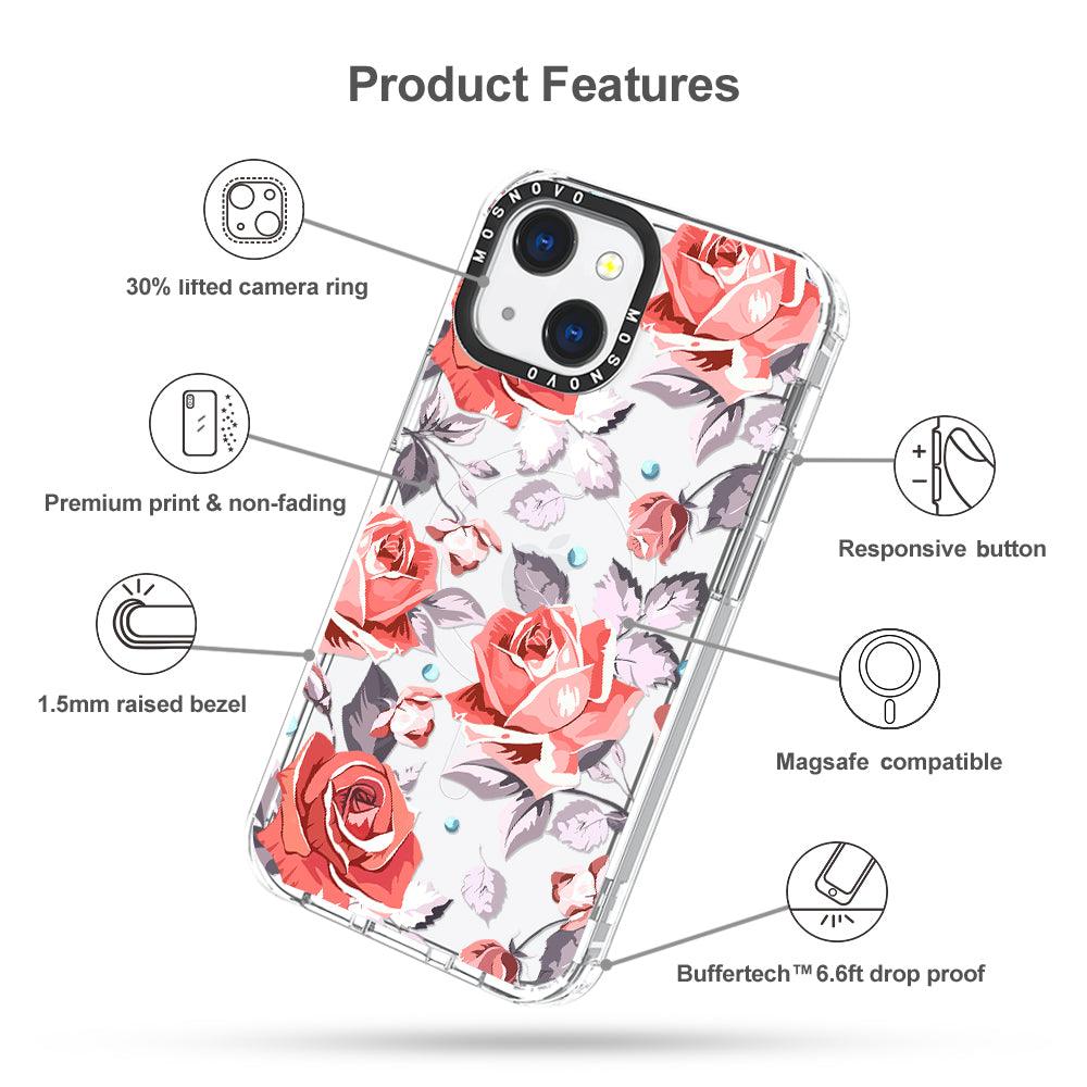 Retro Flower Roses Phone Case - iPhone 13 Case - MOSNOVO