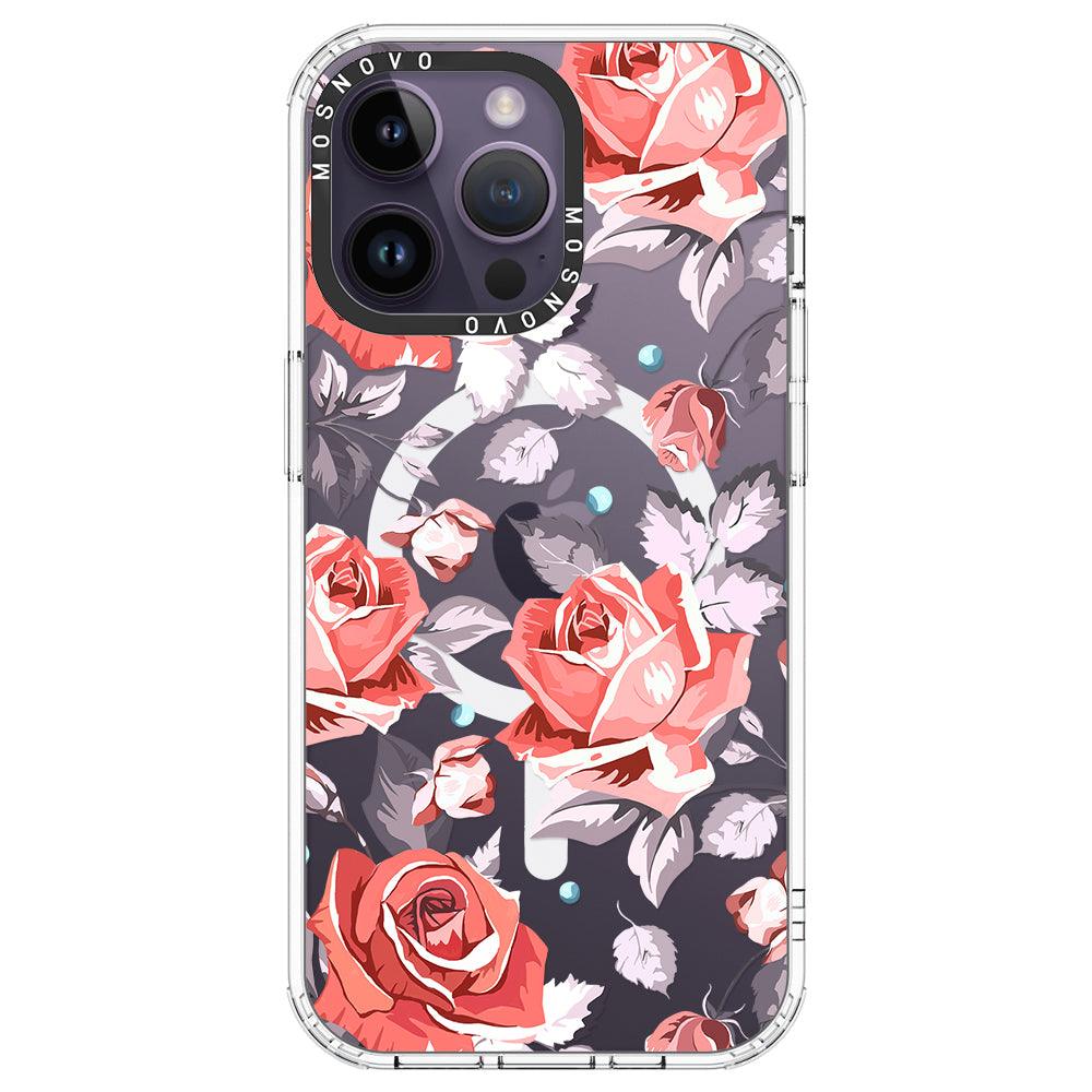 Retro Flower Roses Phone Case - iPhone 14 Pro Max Case - MOSNOVO
