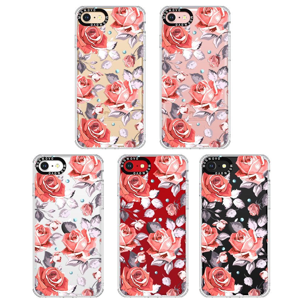 Retro Flower Roses Phone Case - iPhone 8 Case - MOSNOVO