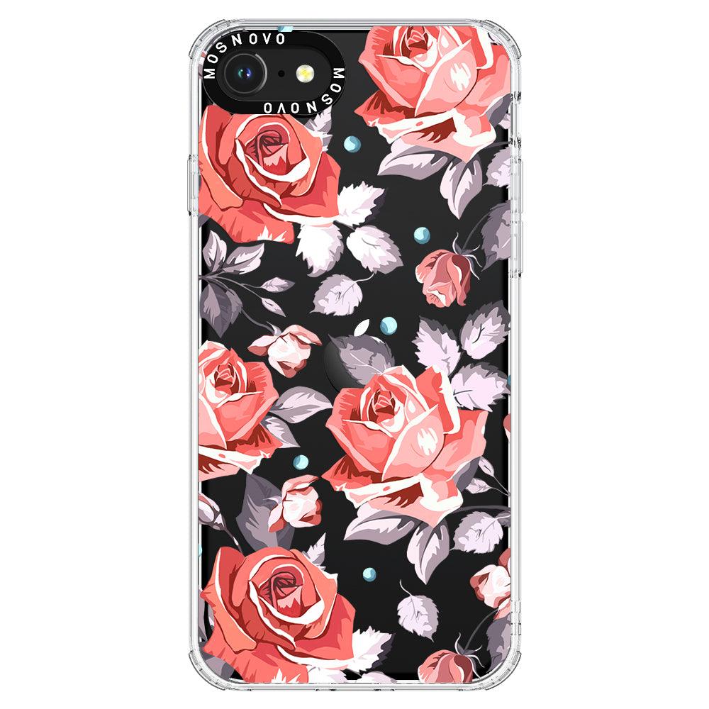 Retro Flower Roses Phone Case - iPhone SE 2022 Case - MOSNOVO