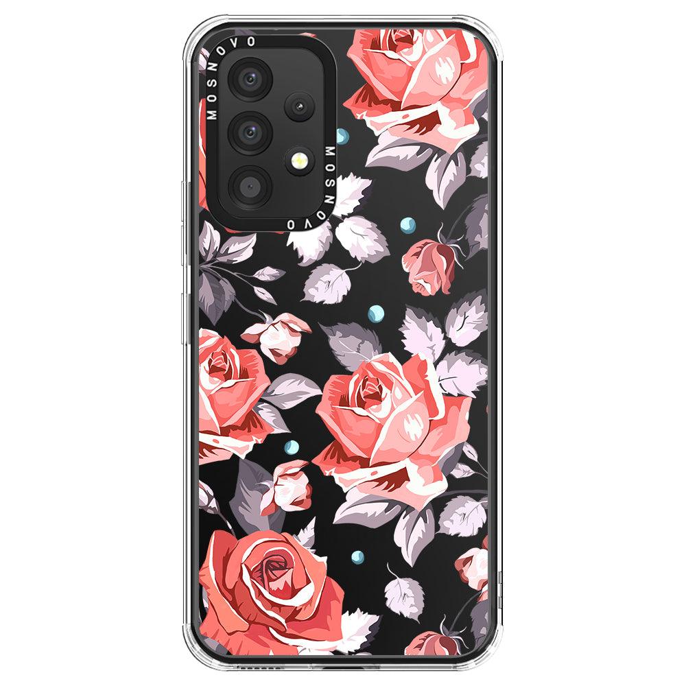 Retro Floral Phone Case - Samsung Galaxy A53 Case - MOSNOVO