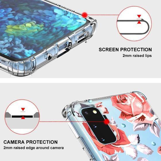 Retro Flower Roses Phone Case - Samsung Galaxy S20 Case - MOSNOVO