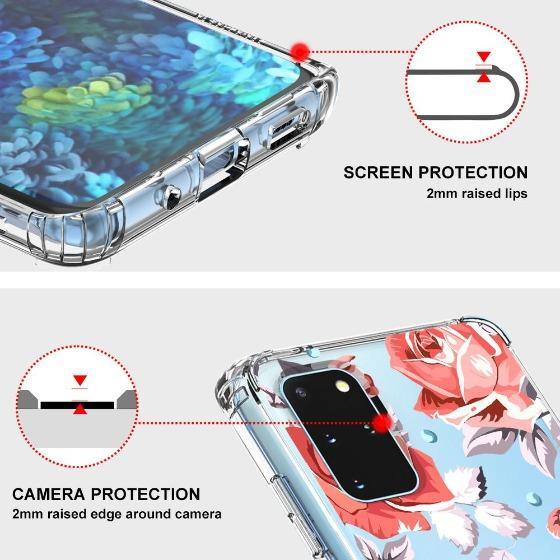 Retro Flower Roses Phone Case - Samsung Galaxy S20 Plus Case - MOSNOVO