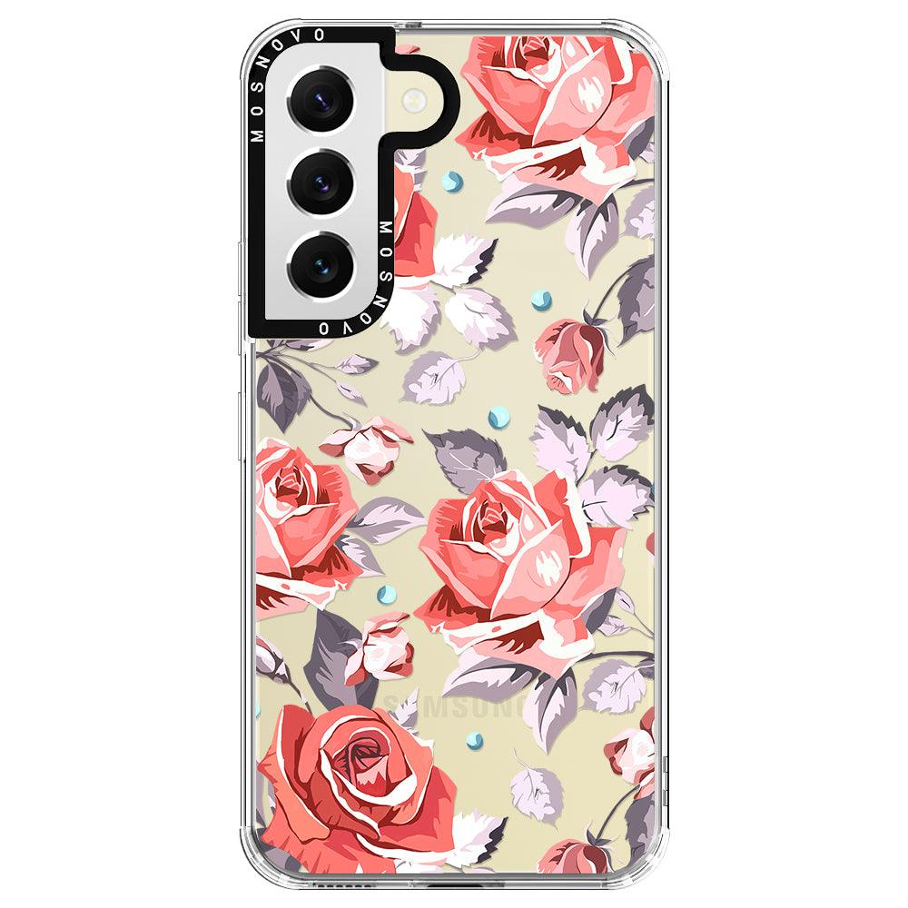 Retro Floral Phone Case - Samsung Galaxy S22 Plus Case - MOSNOVO